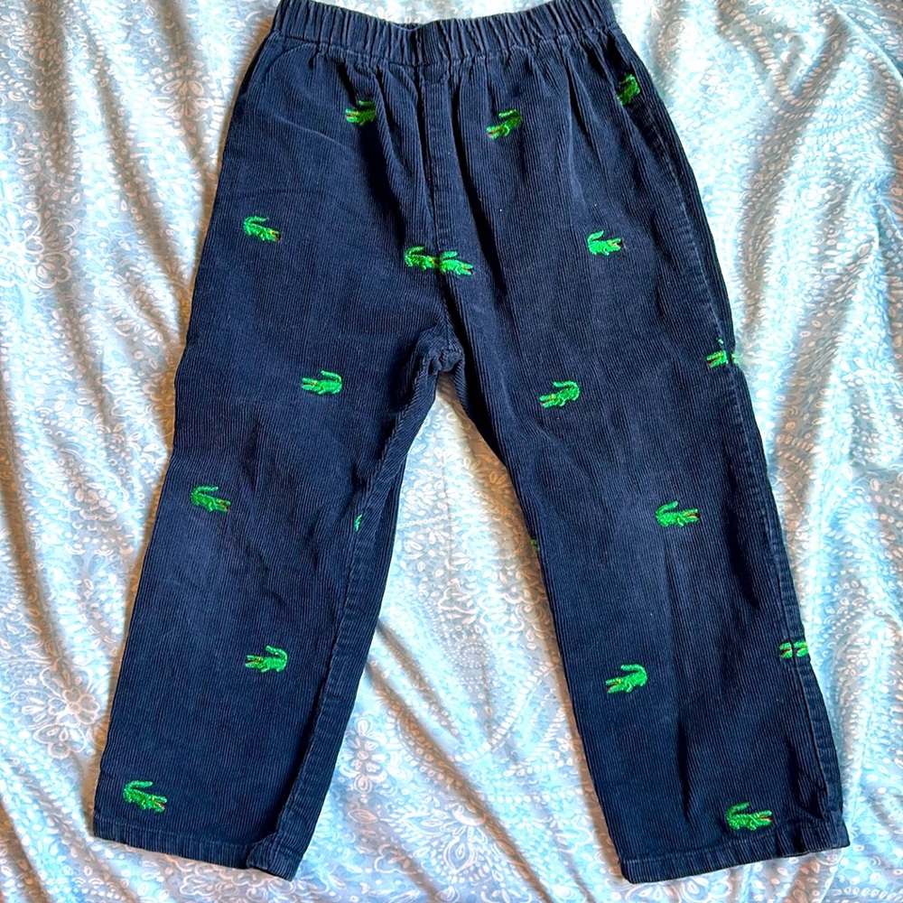 VINTAGE alligator embroidered corduroy boys 4T pants